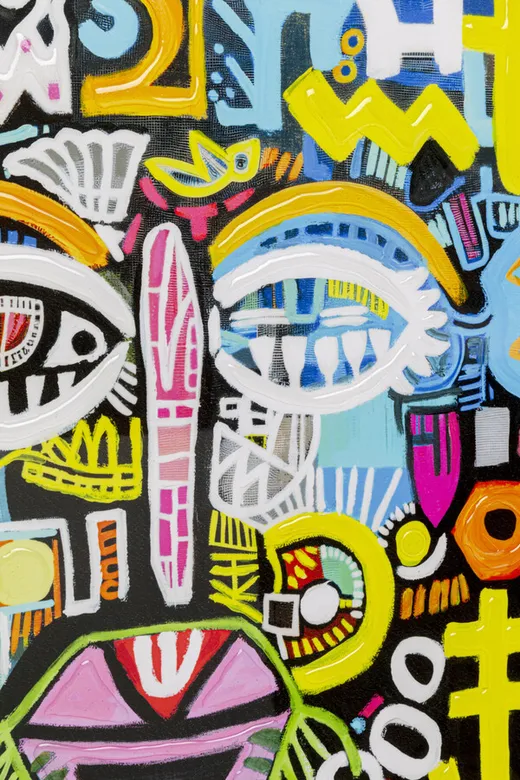 Obraz w ramie DOODLE FACE 80x80