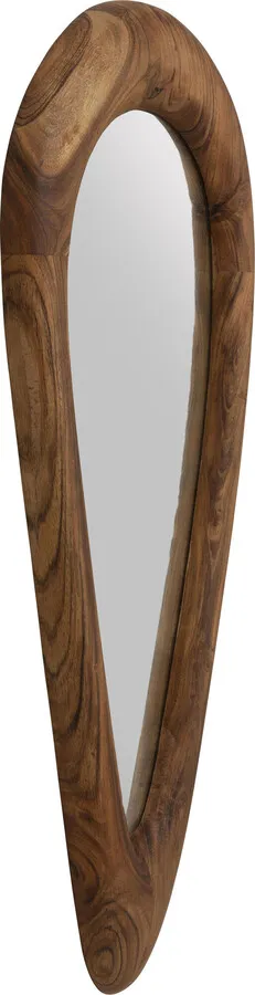 Lustro w drewnianej ramie JORGE 91x45 - naturalny