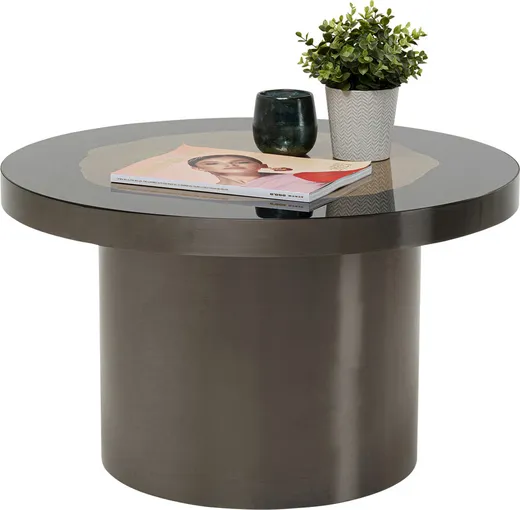 Stolik okrągły MEDAILLON 80 cm - szary