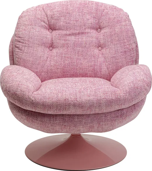 Fotel obrotowy COSY - różowy