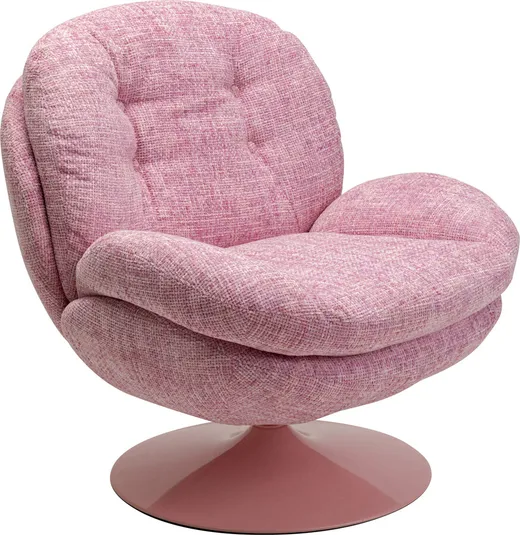 Fotel obrotowy COSY - różowy