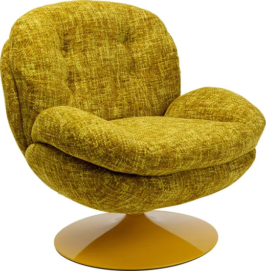 Fotel obrotowy COSY - żółty
