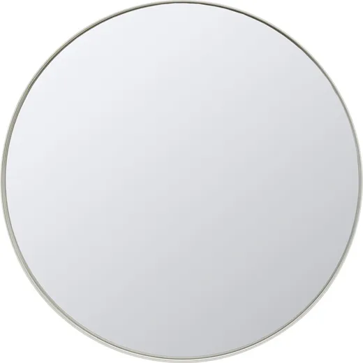 Lustro wiszące okrągłe CURVE GREIGE 100 cm - szarobeżowy