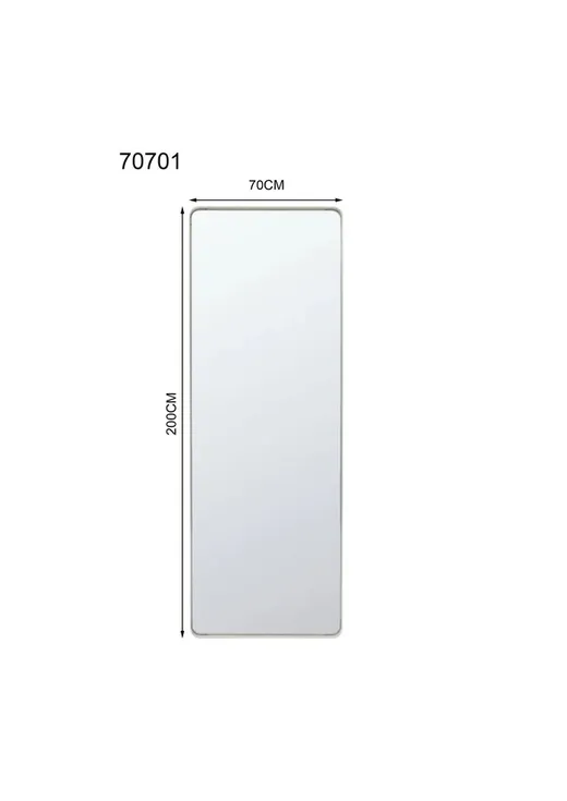 Lustro wiszące CURVE GREIGE 70x200 - szarobeżowy