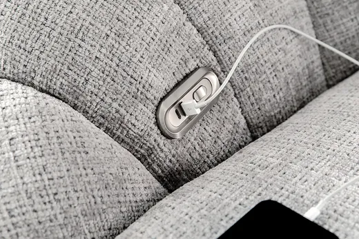 Sofa 2-elementowa z funkcją relaks KINSALE - szary