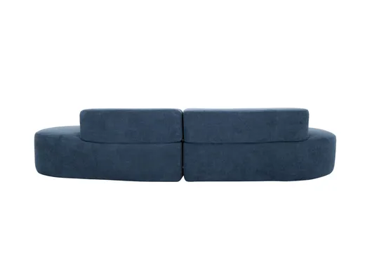 Sofa welurowa NUA N75 - granatowy