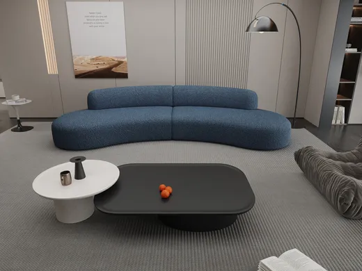 Sofa welurowa NUA N75 - granatowy