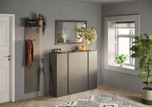 Lustro wiszące FRAME - szarobrązowy