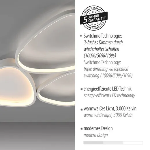 Lampa sufitowa PEBBLES 14049-16 - biały