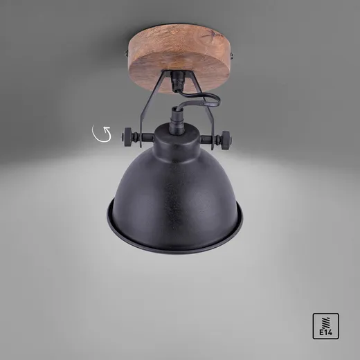 Lampa sufitowa SAMIA 11981-18 - czarny/naturalny