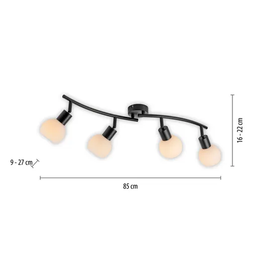 Lampa sufitowa LOKI 12154-18 - czarny
