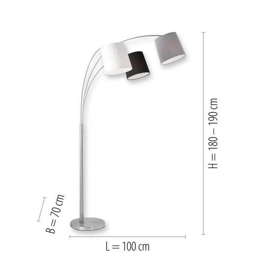 Lampa podłogowa MELVIN 15461-55 - srebrny
