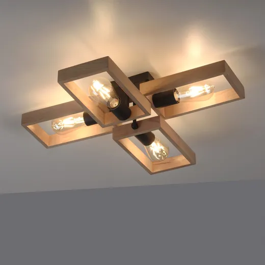 Lampa sufitowa FRANKY 15656-18 - czarny/naturalny