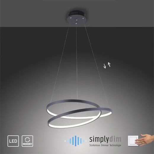 Lampa wisząca ROMAN 2472-18 - czarny