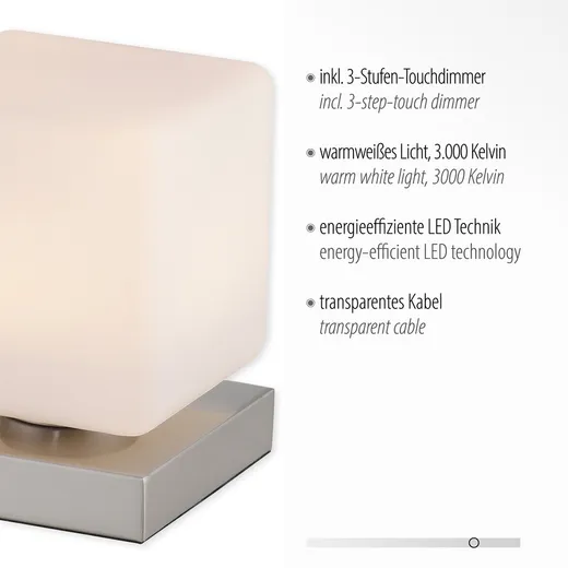 Lampa stołowa DADOA 4036-55 - srebrny