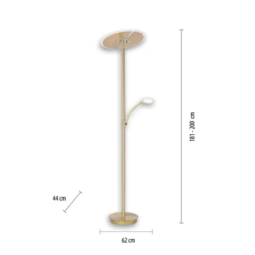 Lampa podłogowa ARTUR 673-60 - matowy mosiądz