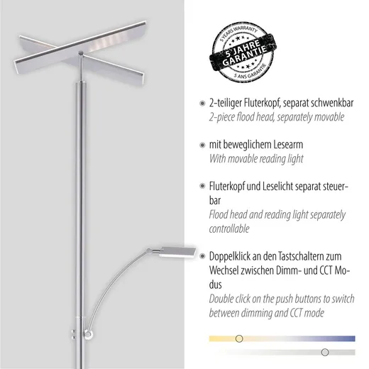 Lampa podłogowa ARTUR 687-55 - stalowy