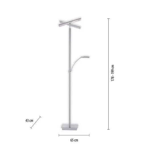 Lampa podłogowa ARTUR 687-55 - stalowy