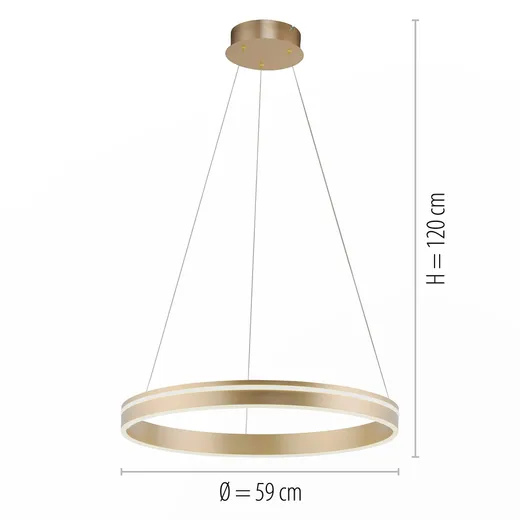 Lampa wisząca Q-VITO 8411-60 - matowy mosiądz