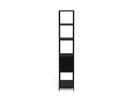 Regał z szufladami SEAFORD 77 cm - czarny jesion