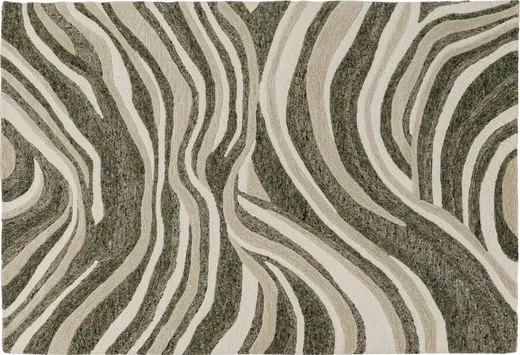 Dywan SHAPE WAVE 170x240 - zielony/beżowy