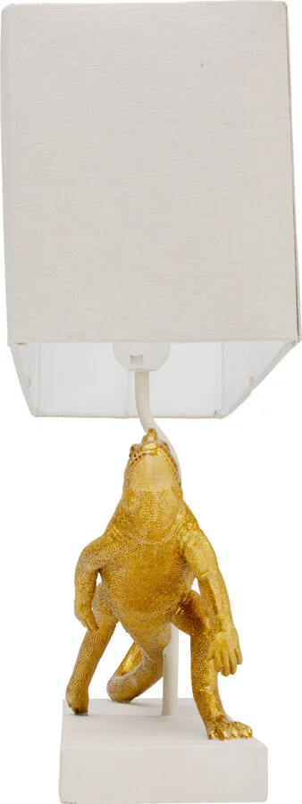 Lampa stołowa IGUANA - złoty/biały