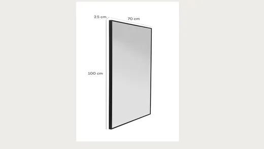 Lustro wiszące BELLA 70x100 - czarny