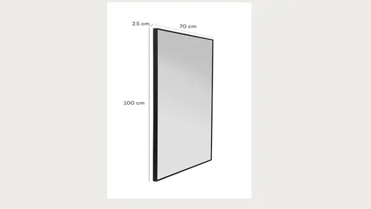 Lustro wiszące BELLA 70x100 - czarny