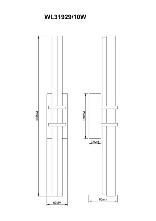 Kinkiet IGGLY 46 cm WL31929/10W - złoty