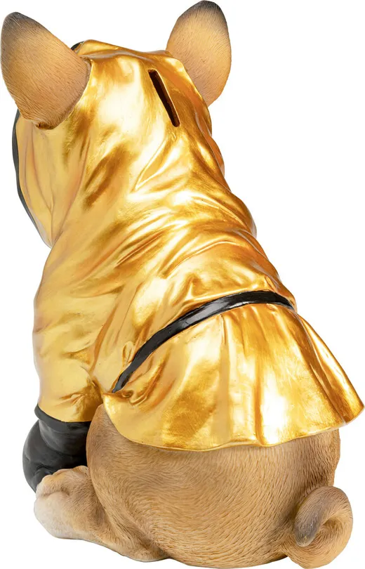 Skarbonka BOXING DOG - złoty/czarny