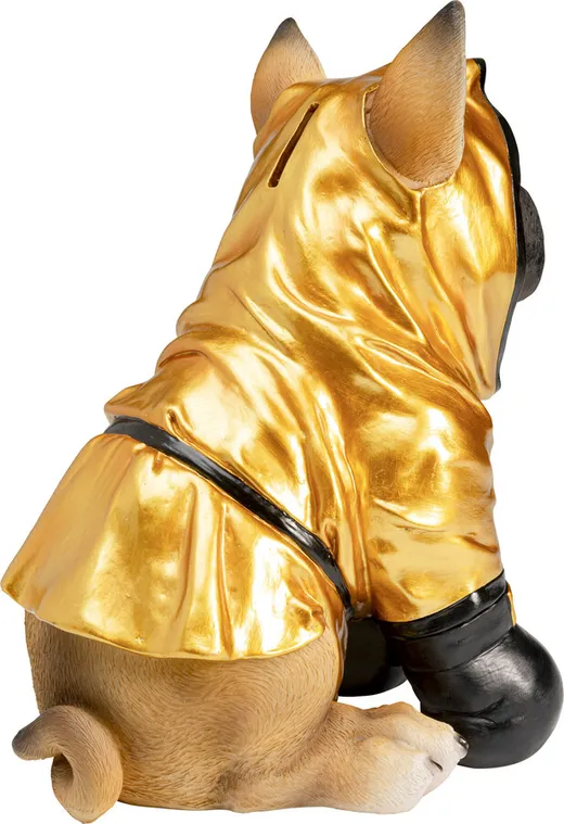 Skarbonka BOXING DOG - złoty/czarny