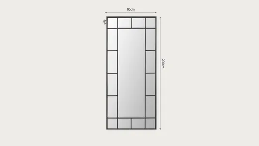 Lustro wiszące WINDOW 90x200 - czarny