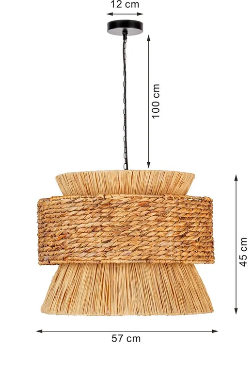 Lampa wisząca CAMPO 57 cm - naturalny
