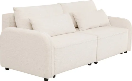 Sofa rozkładana FRIDOLIN - kremowa biel