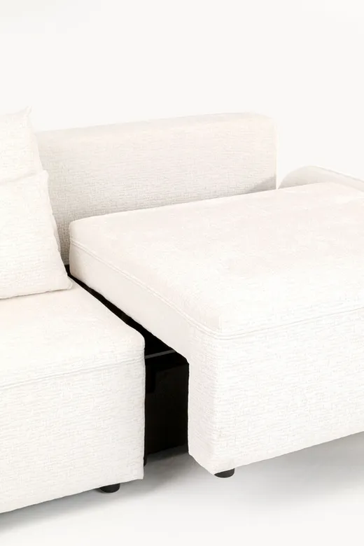 Sofa rozkładana FRIDOLIN - kremowa biel