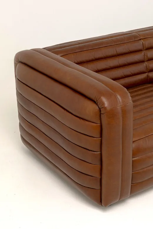 Sofa skórzana AURELIO - brązowy