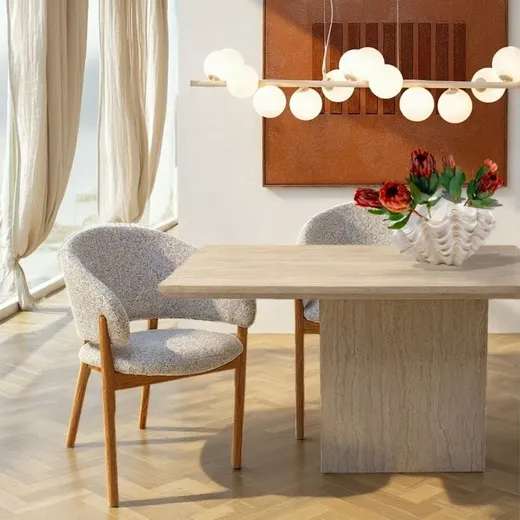 Stół TRAVERTINO 160x90 - beżowy