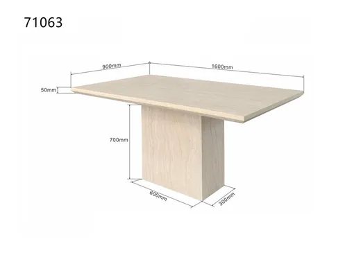 Stół TRAVERTINO 160x90 - beżowy