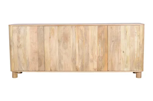 Komoda drewniana 4-drzwiowa RIMINI RM-02-MN - mango naturalne