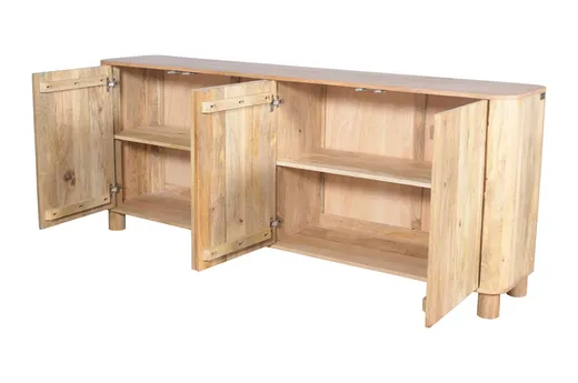 Komoda drewniana 4-drzwiowa RIMINI RM-02-MN - mango naturalne