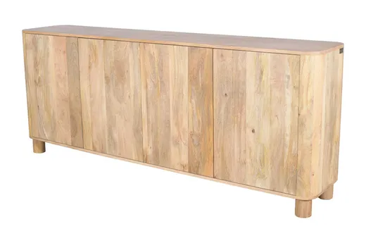 Komoda drewniana 4-drzwiowa RIMINI RM-02-MN - mango naturalne