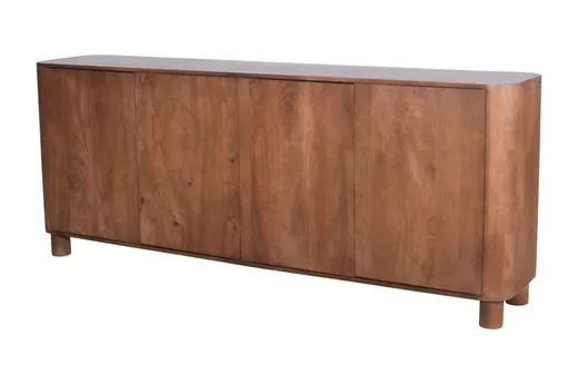 Komoda drewniana 4-drzwiowa RIMINI RM-02-MWL - mango orzech włoski