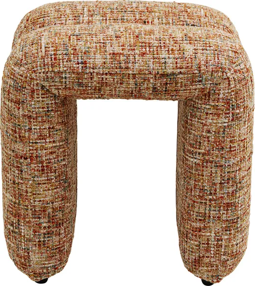 Taboret LILJA MELANGE - brązowy/wielokolorowy