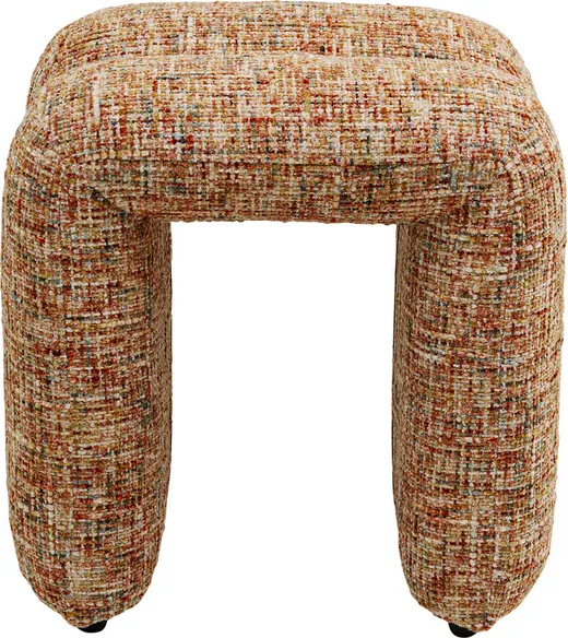 Taboret LILJA MELANGE - brązowy/wielokolorowy