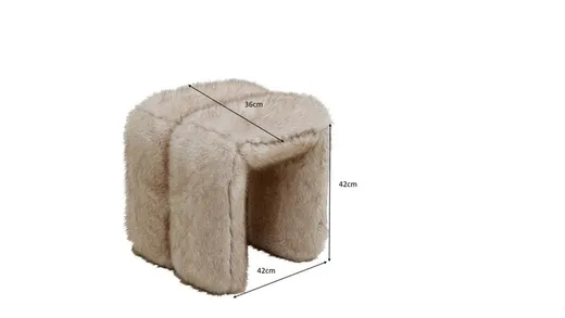 Taboret LILJA SOFT - beżowy