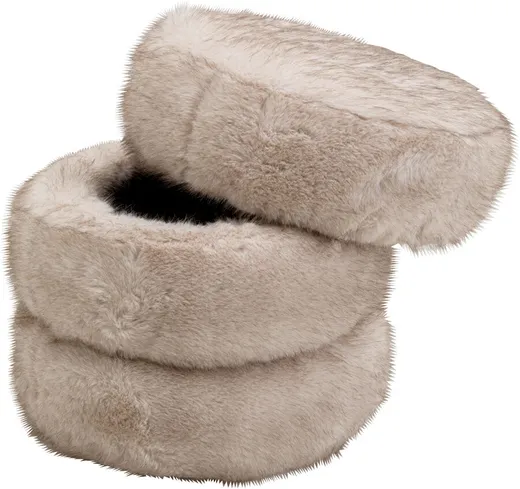 Pufa ze schowkiem LILJA SOFT - beżowy