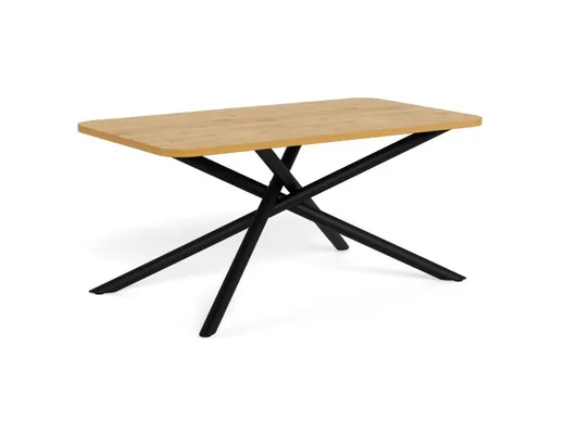 Levanto dining table Top melam. matt wild oak  Base steel matt black 160x90x75 cm