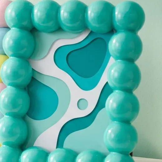 Ramka na zdjęcia BUBBLE TURQUOISE 13x18 - turkusowy