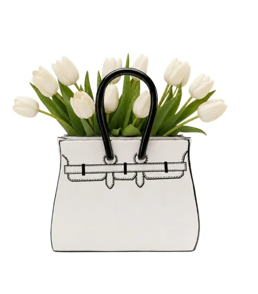 Wazon FAVOLA BAG 31 cm - biały