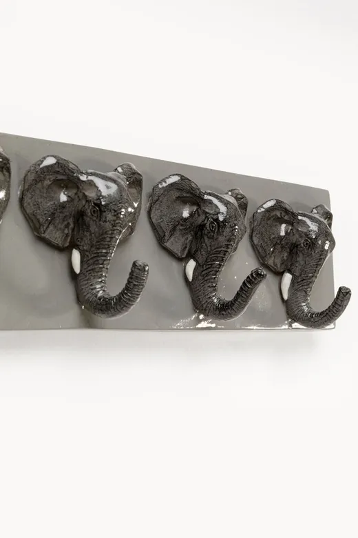 Wieszak ścienny ELEPHANT HEAD - szary
